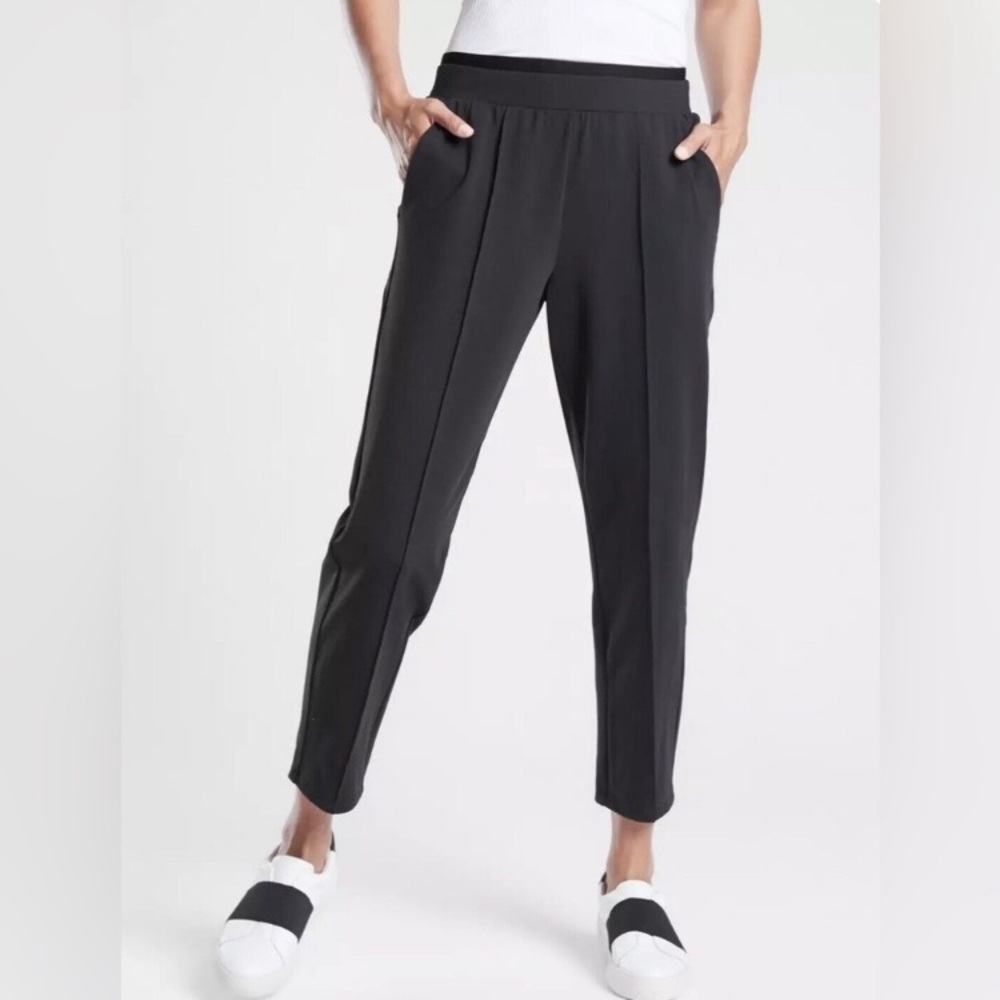 Athleta Charcoal Gray Venice Heathered Pintuck Pant